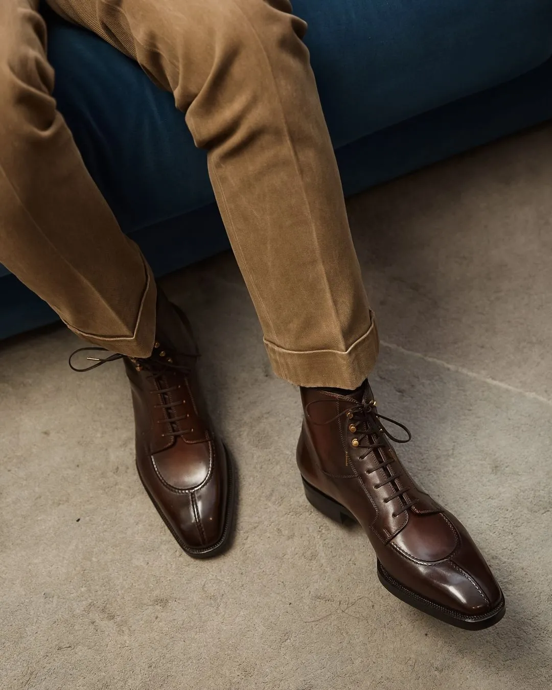 Brown Leather Vieste Lace Up Derby Boots - AW24 sold by Costoso Italiano product image thumbnail 2