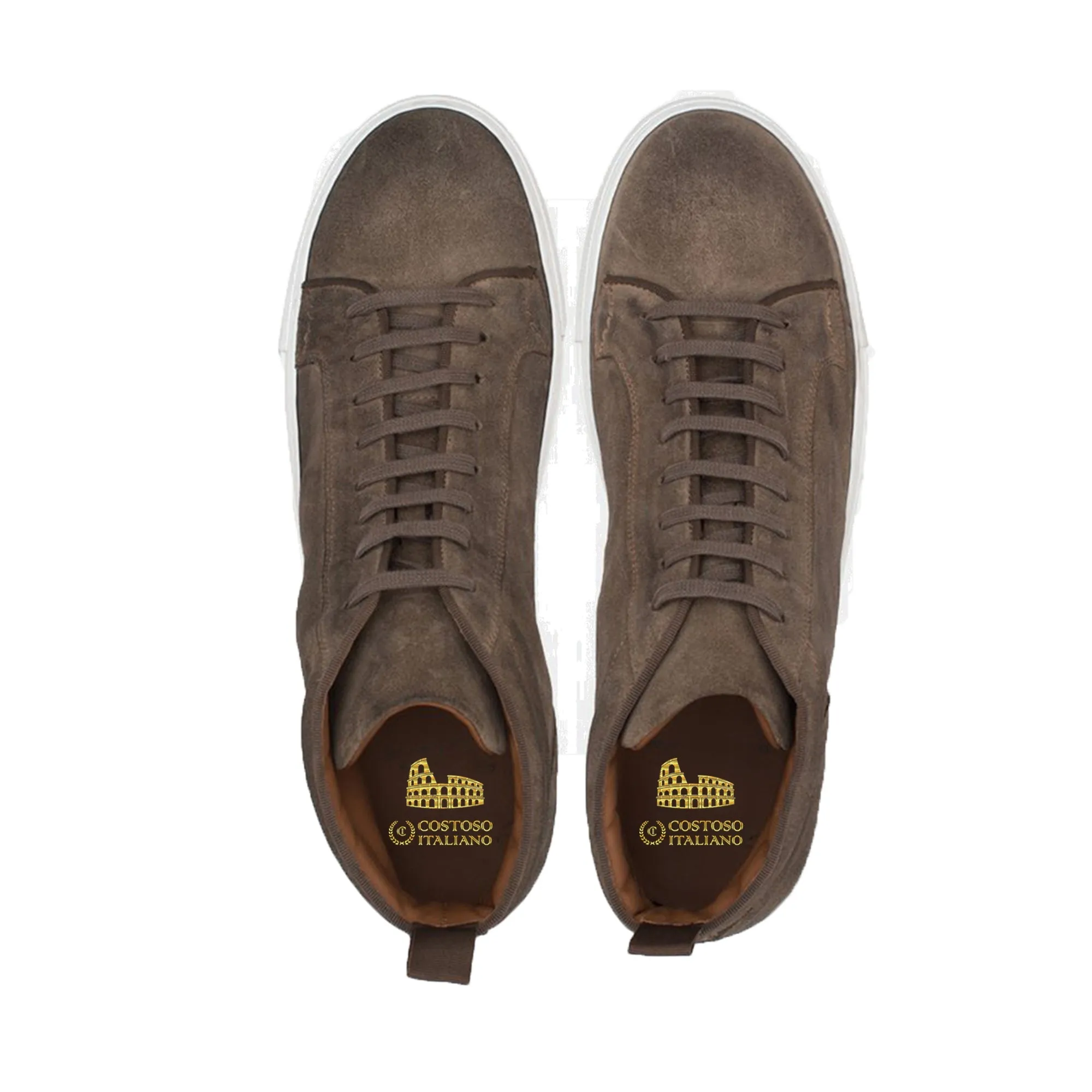 Height Increasing Biege Suede Leather Angus Sneaker Boots sold by Costoso Italiano product image thumbnail 3