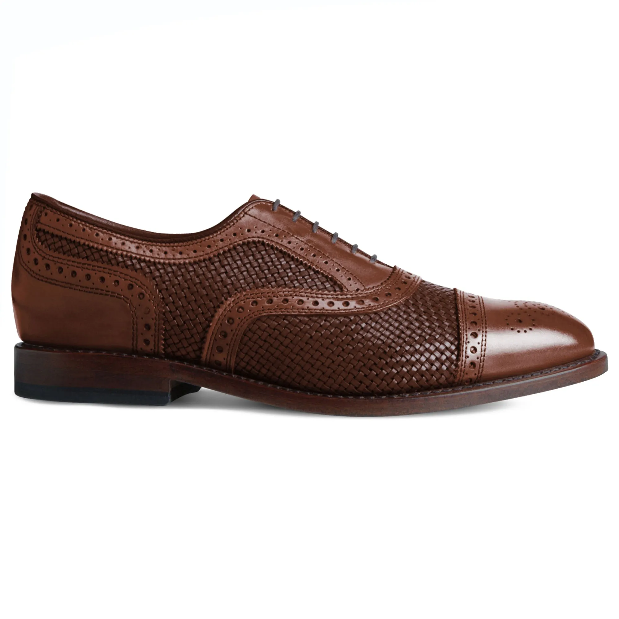 Height Increasing Brown Braided Leather Morice Brogue Oxfords sold by Costoso Italiano product image thumbnail 3