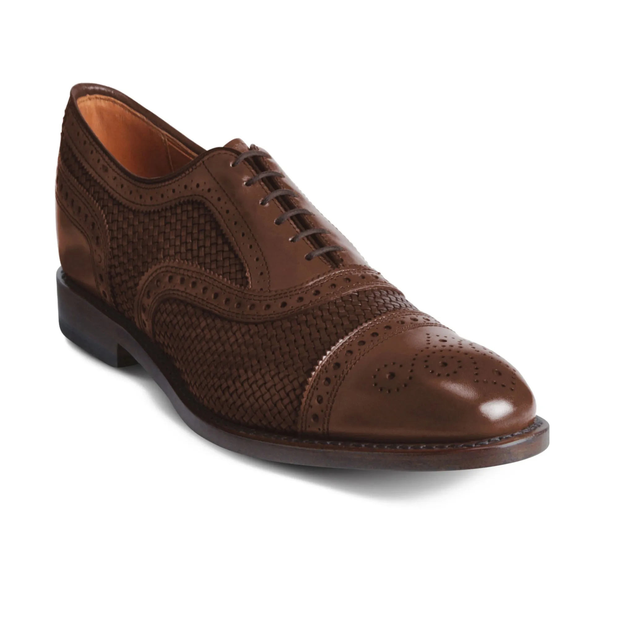 Height Increasing Brown Braided Leather Morice Brogue Oxfords sold by Costoso Italiano product image thumbnail 2