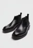 Black Leather Grayson Chelsea Boot sold by Costoso Italiano