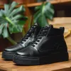 Black Leather Pistachio Pace Lace-Up Sneaker with Black Sole - Summer 2024 Collection sold by Costoso Italiano