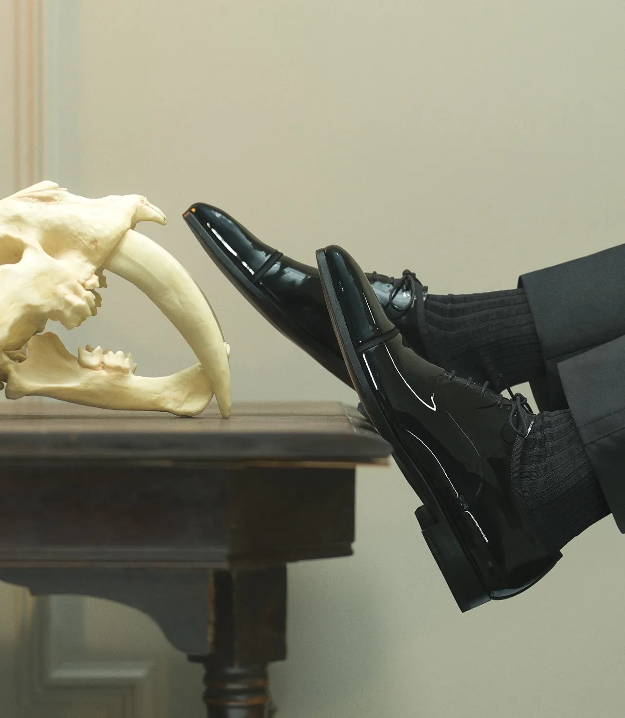 Black Patent Leather Maubara Lace Up Oxfords sold by Costoso Italiano