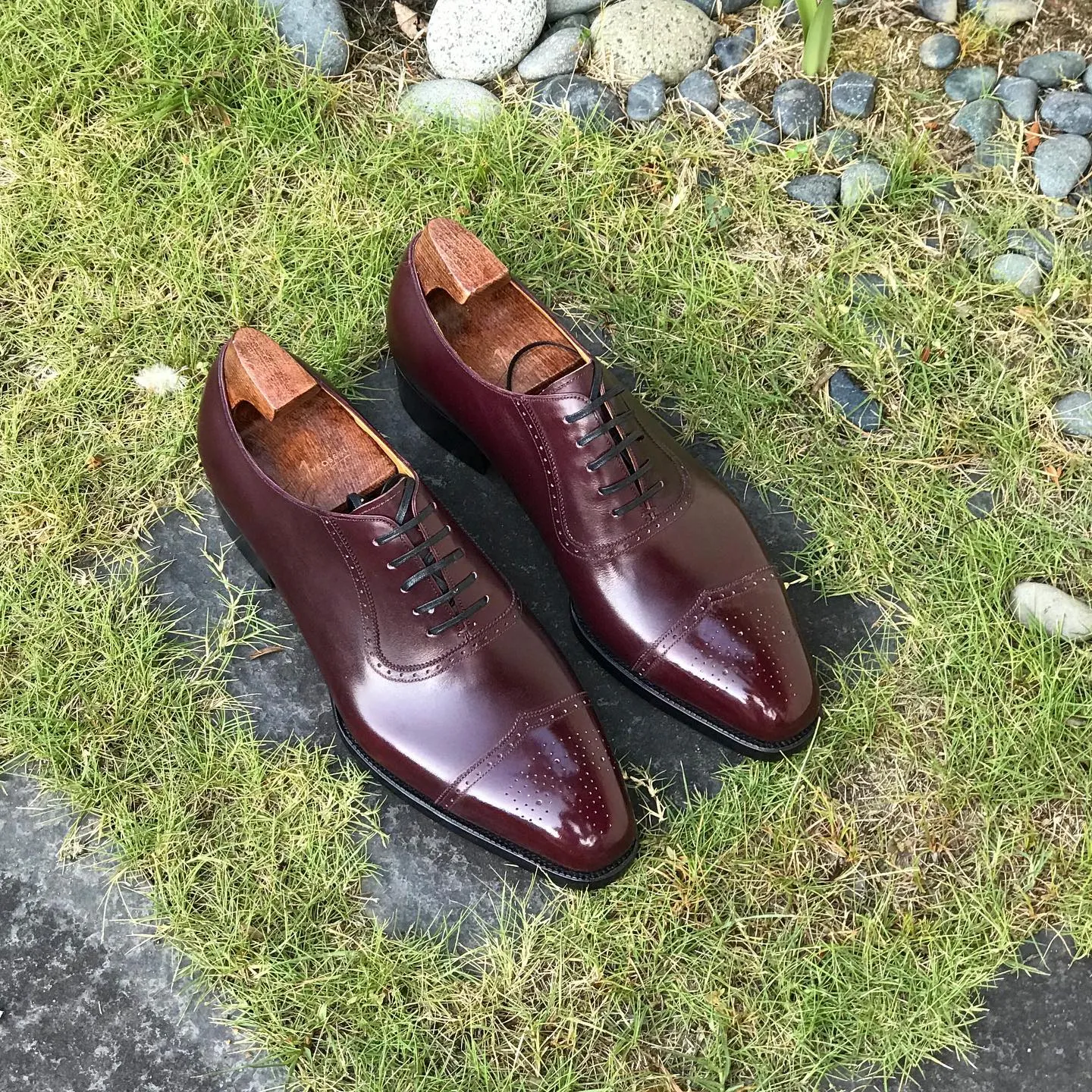 Brown Leather Azores Brogue Toe Cap Oxford Shoes - AW24 sold by Costoso Italiano product image thumbnail 2