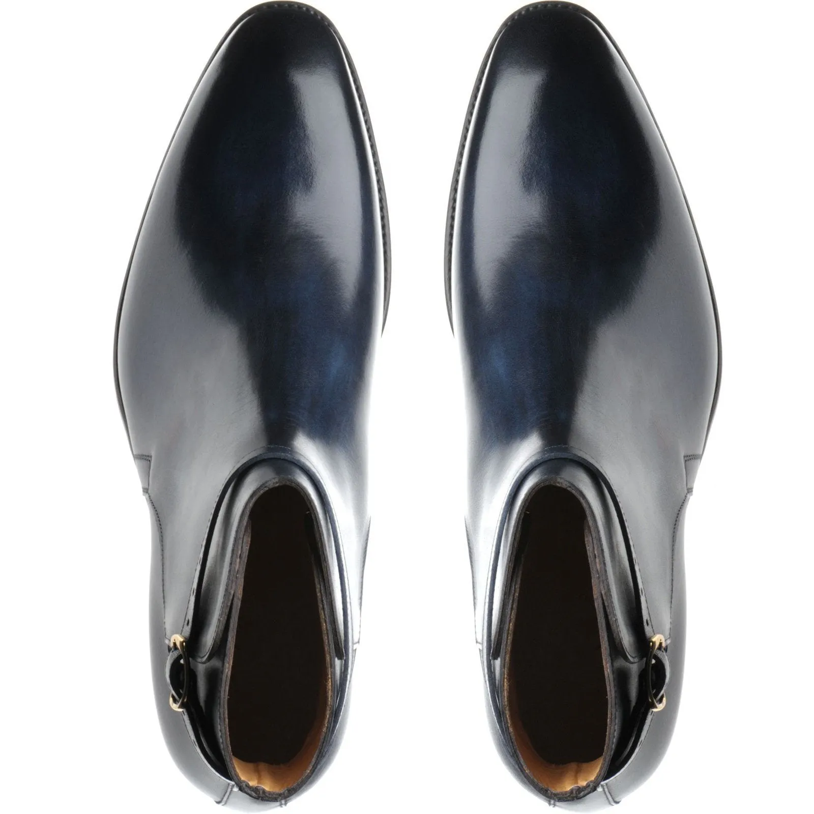 Navy Blue Leather Warwick Slip On Jodhpur Boots for Men - AW24 sold by Costoso Italiano product image thumbnail 3