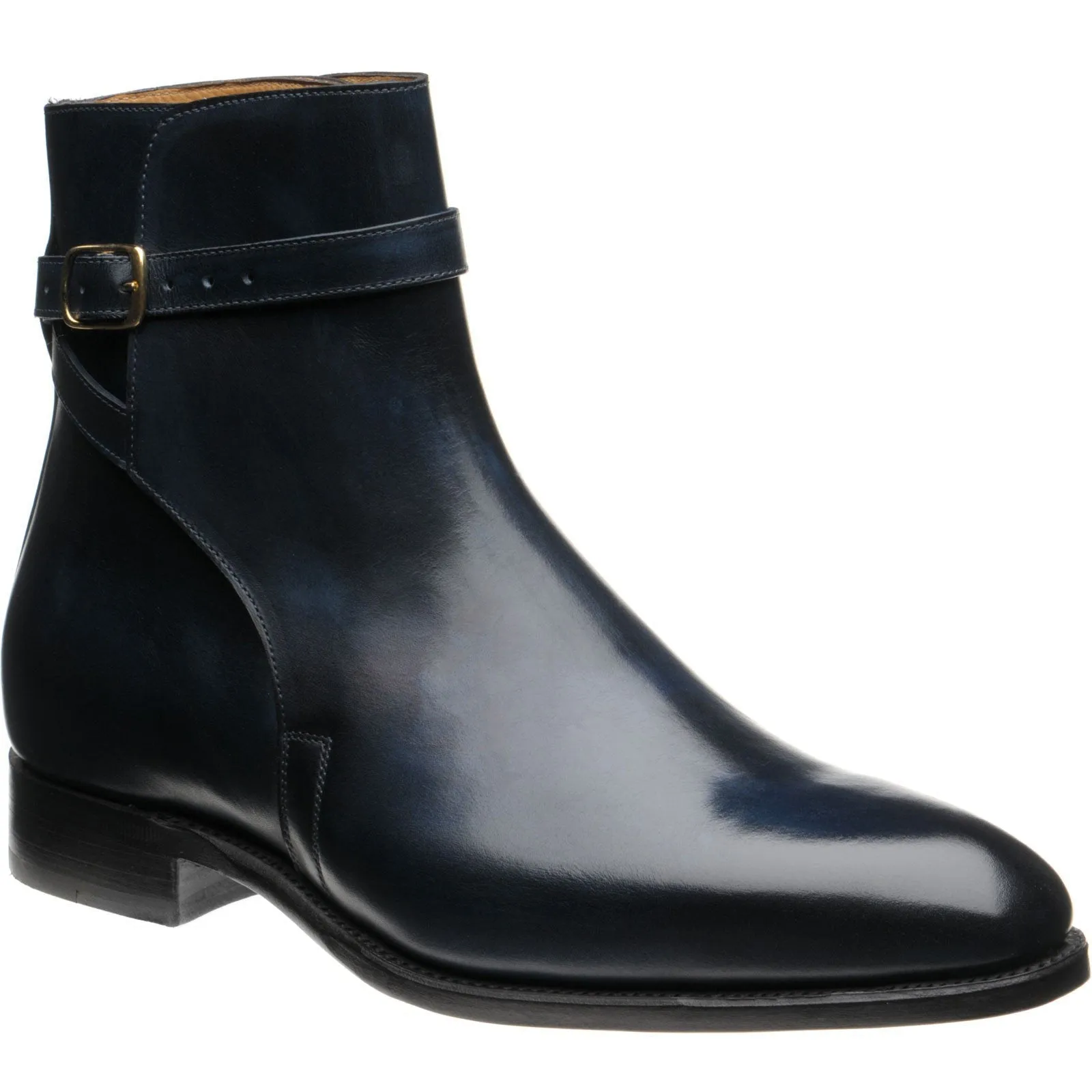 Navy Blue Leather Warwick Slip On Jodhpur Boots for Men - AW24 sold by Costoso Italiano