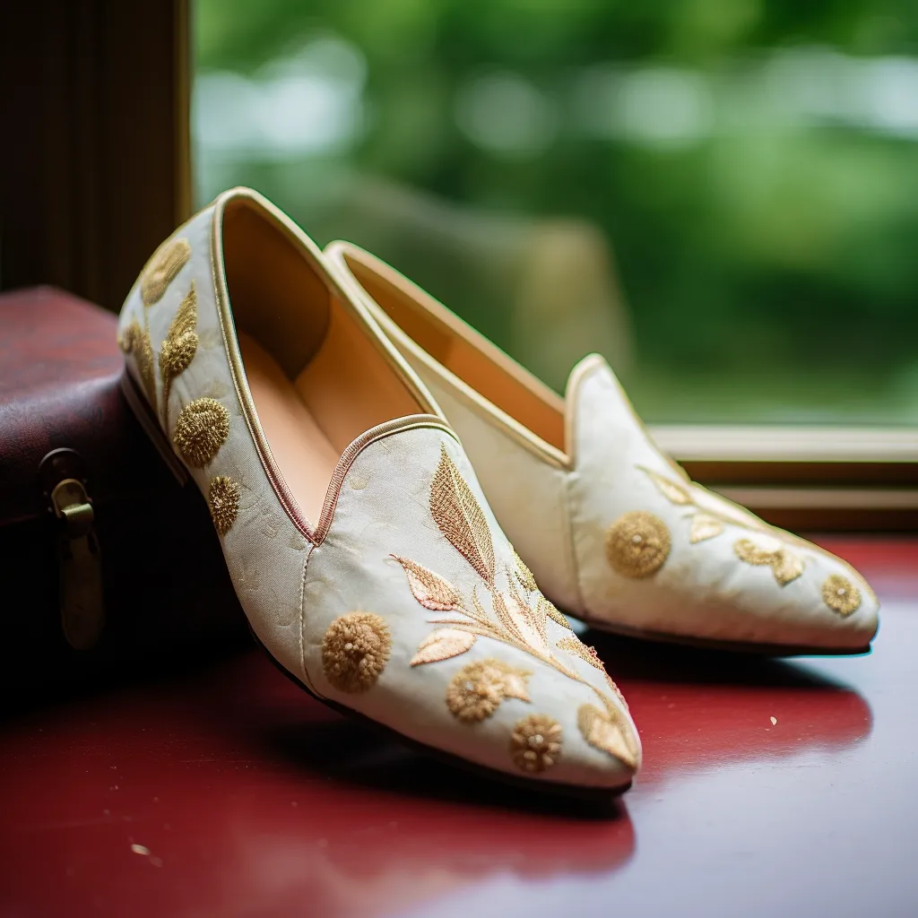 White Velvet Hand Work Zardozi Peshawari Loafers | Wedding Shoes for Groom | Shoes for Haldi Mehendi Sangeet sold by Costoso Italiano