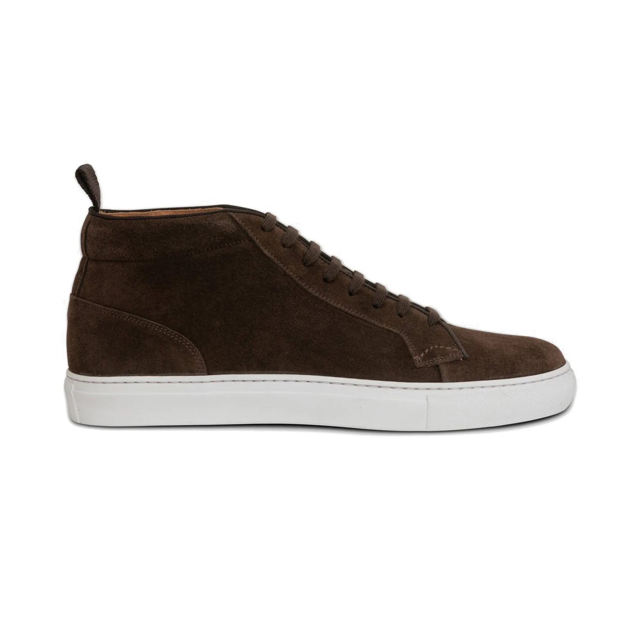 Height Increasing Brown Suede Leather Angus Sneaker Boots sold by Costoso Italiano