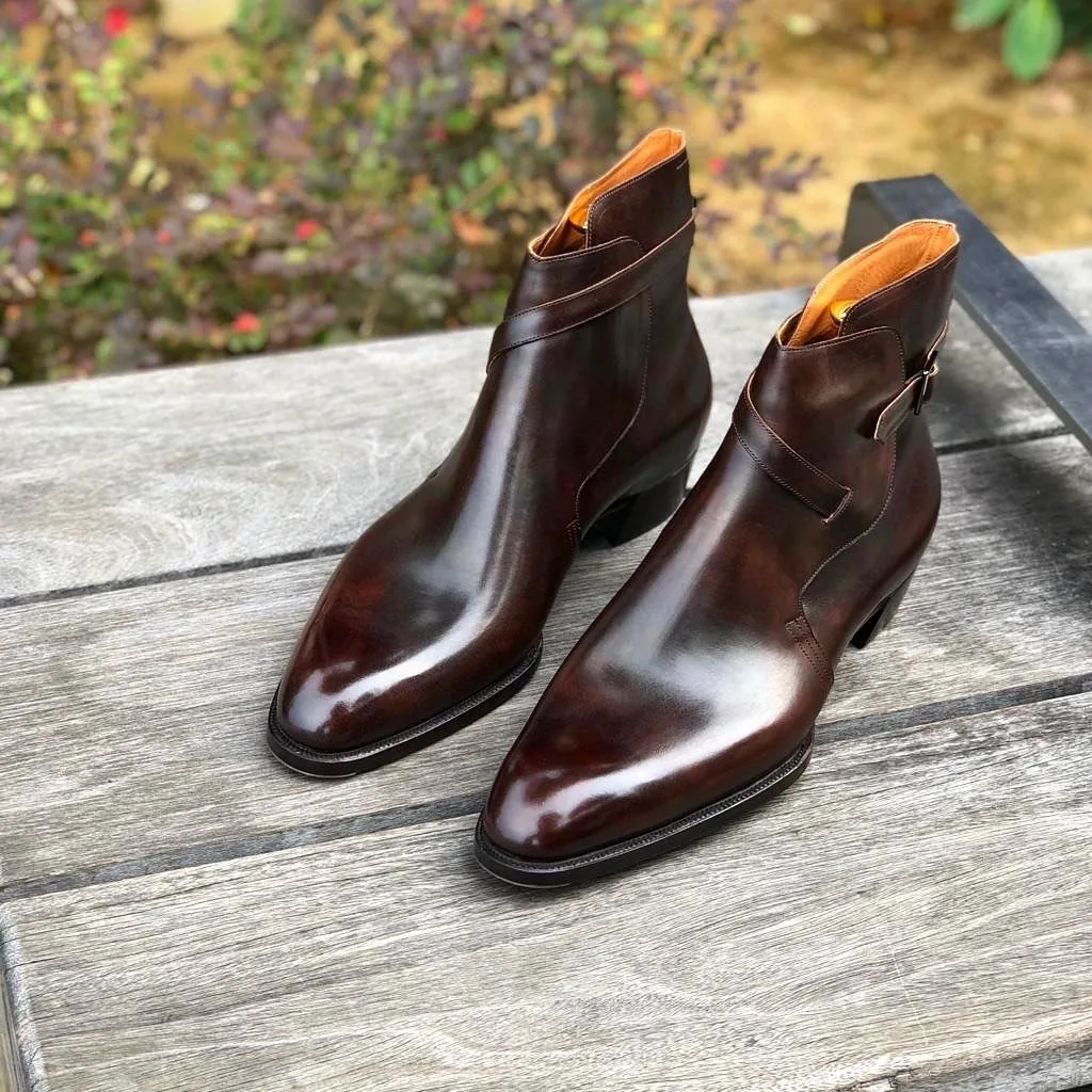 Brown Leather Alvor Slip On Jodhpur Boots - AW24 sold by Costoso Italiano