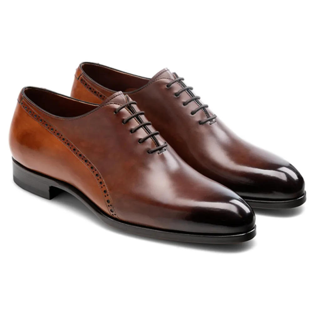 Brown & Tan Leather Darien Brogue Oxfords sold by Costoso Italiano