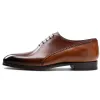 Brown & Tan Leather Darien Brogue Oxfords sold by Costoso Italiano