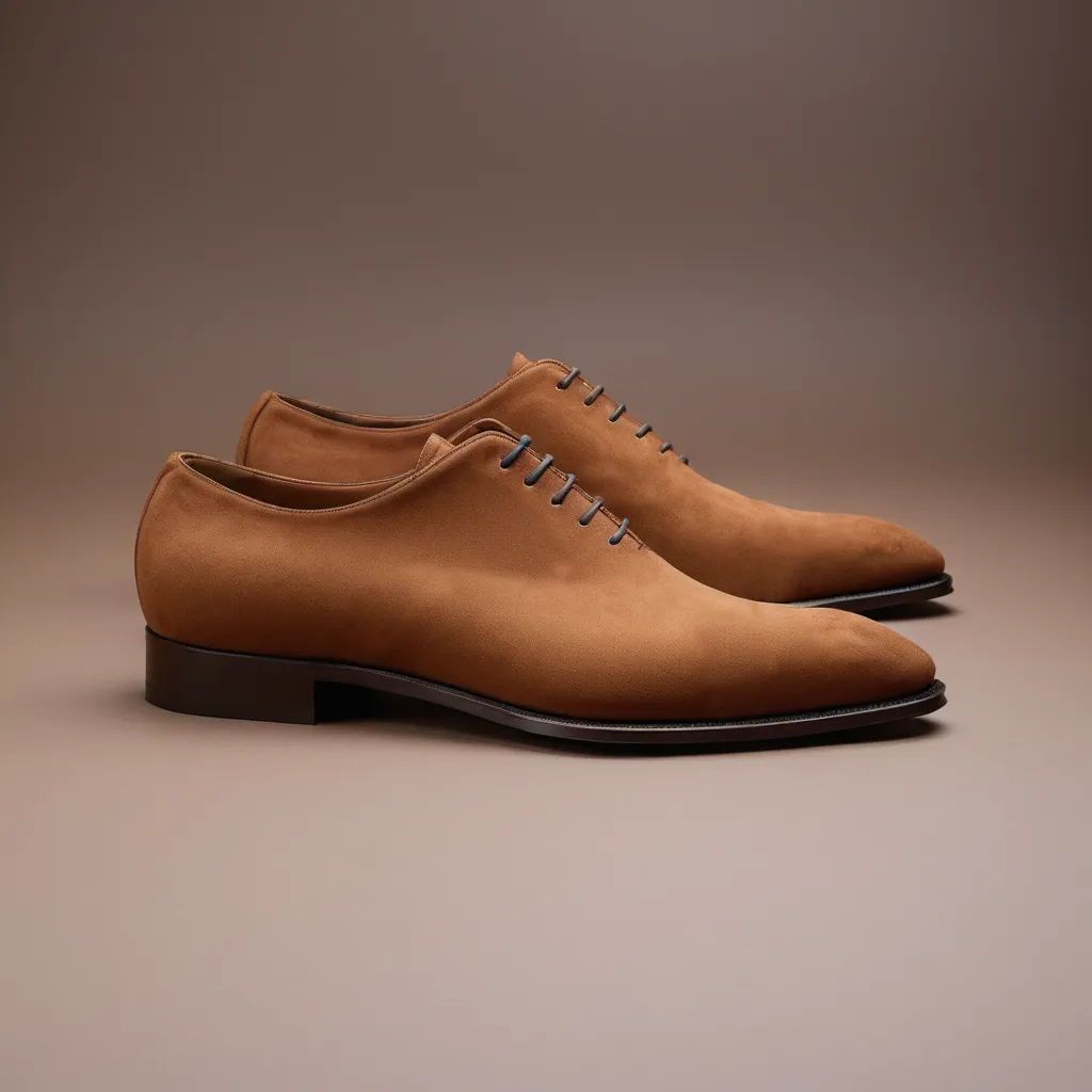Tan Suede Leather Nandes Oxford Shoes sold by Costoso Italiano