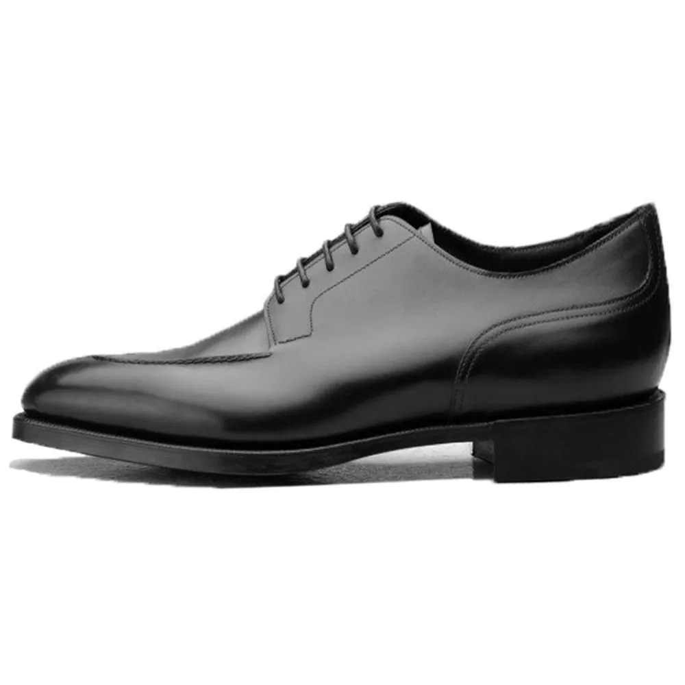 Height Increasing Black Leather Hamlet Derby Shoes sold by Costoso Italiano product image thumbnail 3