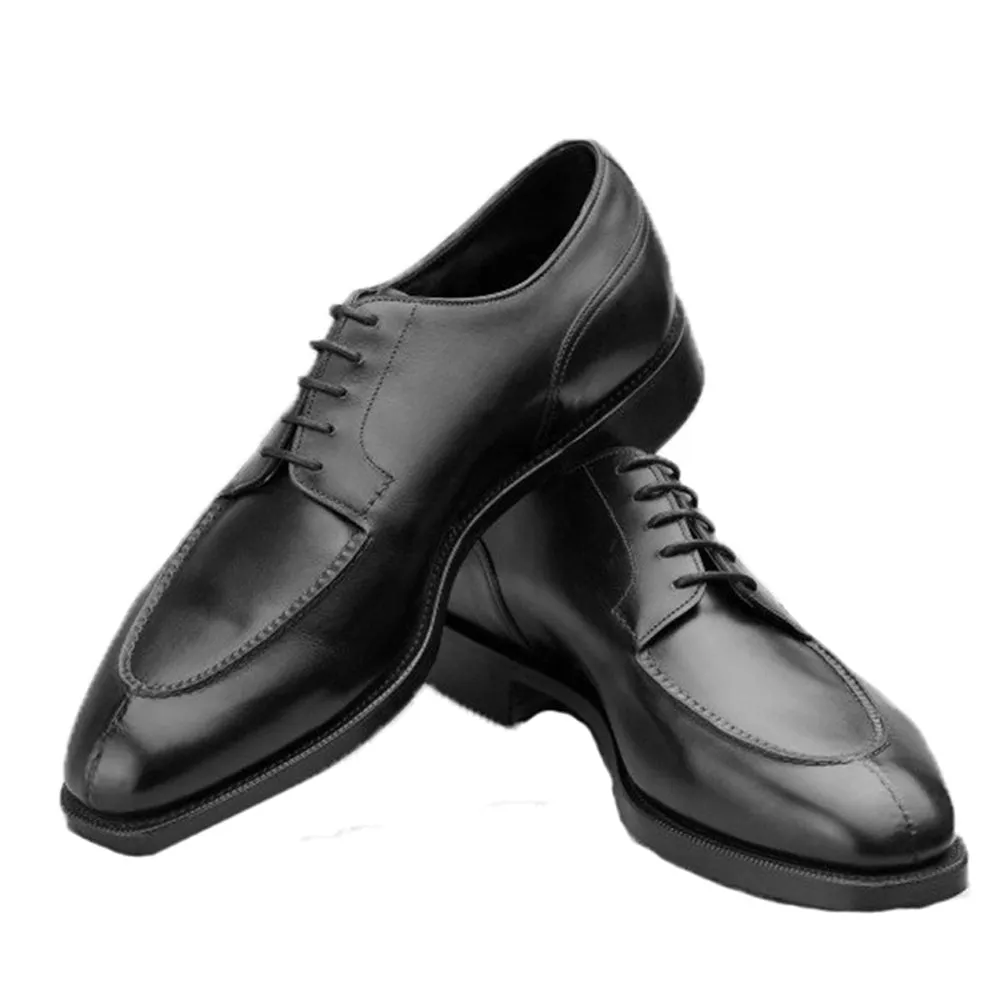 Height Increasing Black Leather Hamlet Derby Shoes sold by Costoso Italiano product image thumbnail 4