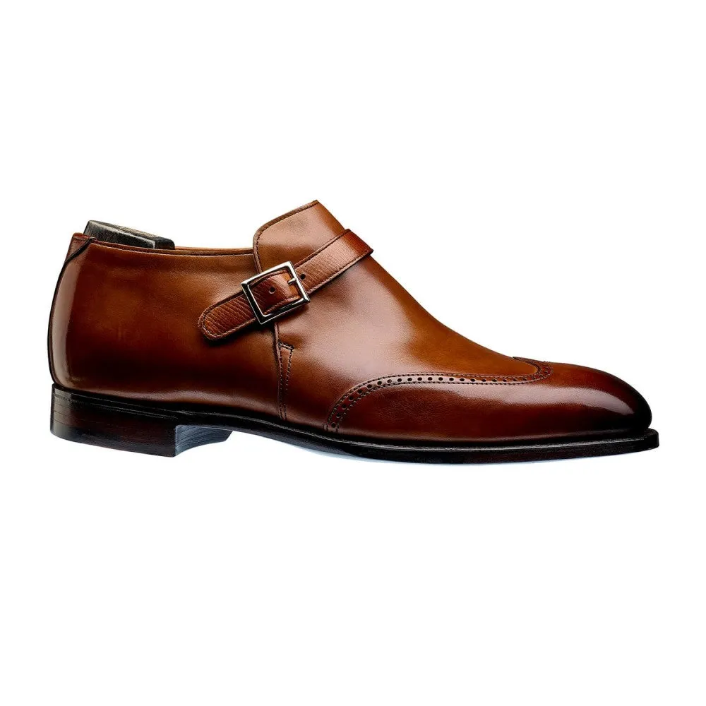Height Increasing Tan Leather Alnwick Monk Strap Shoes sold by Costoso Italiano product image thumbnail 2