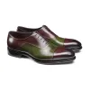 Height Increasing Olive Green and Wine Burgundy Leather Woodford Balmoral Toe Cap Oxfords sold by Costoso Italiano