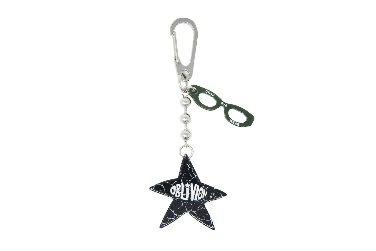 Oblivion Star Keychain - Cracked Marble Bio made by Crap Eyewear