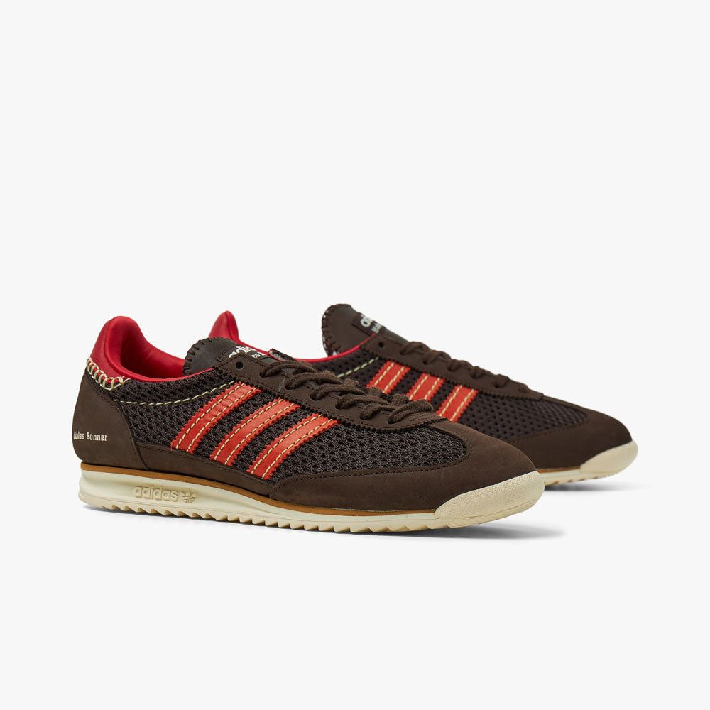 adidas Originals x Wales Bonner SL72 Knit Dark Brown / Collegiate Orange - White sold by Livestock product image thumbnail 3