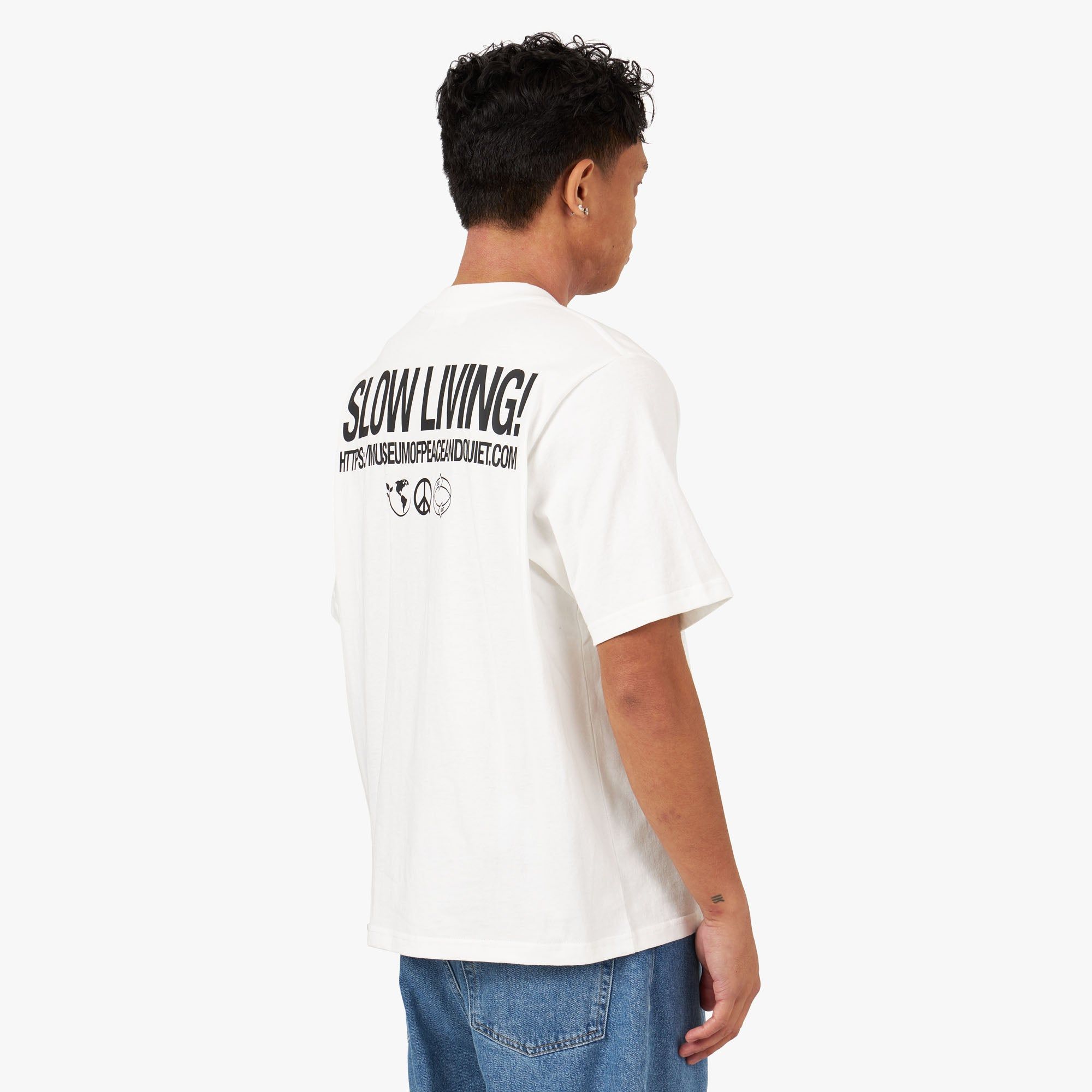 Museum of Peace & Quiet Slow Living T-shirt / White sold by Livestock product image thumbnail 2
