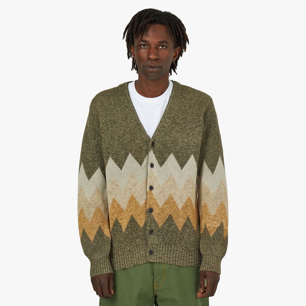 BEAMS PLUS Chevron Cardigan / Khaki sold by Livestock