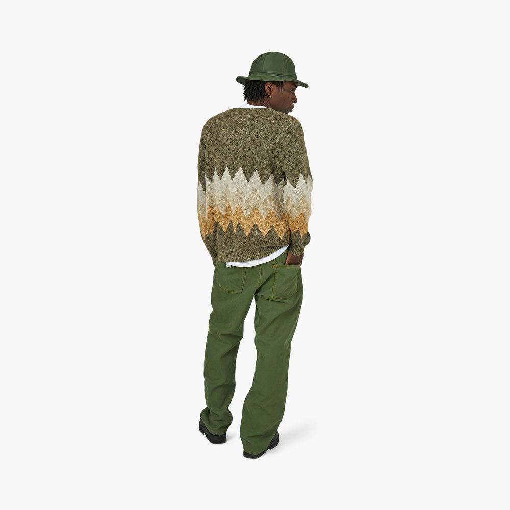 BEAMS PLUS Chevron Cardigan / Khaki sold by Livestock product image thumbnail 5