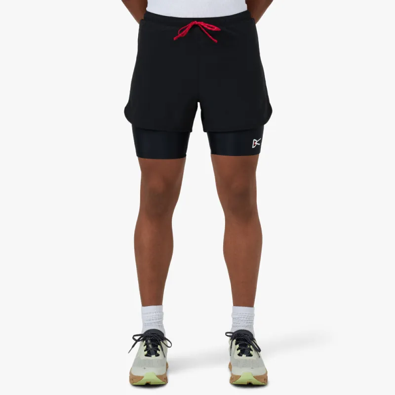 District Vision Layered Pocketed Trail Shorts / Black sold by Livestock