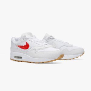 Nike Air Max 1 PRM White / University Red sold by Livestock