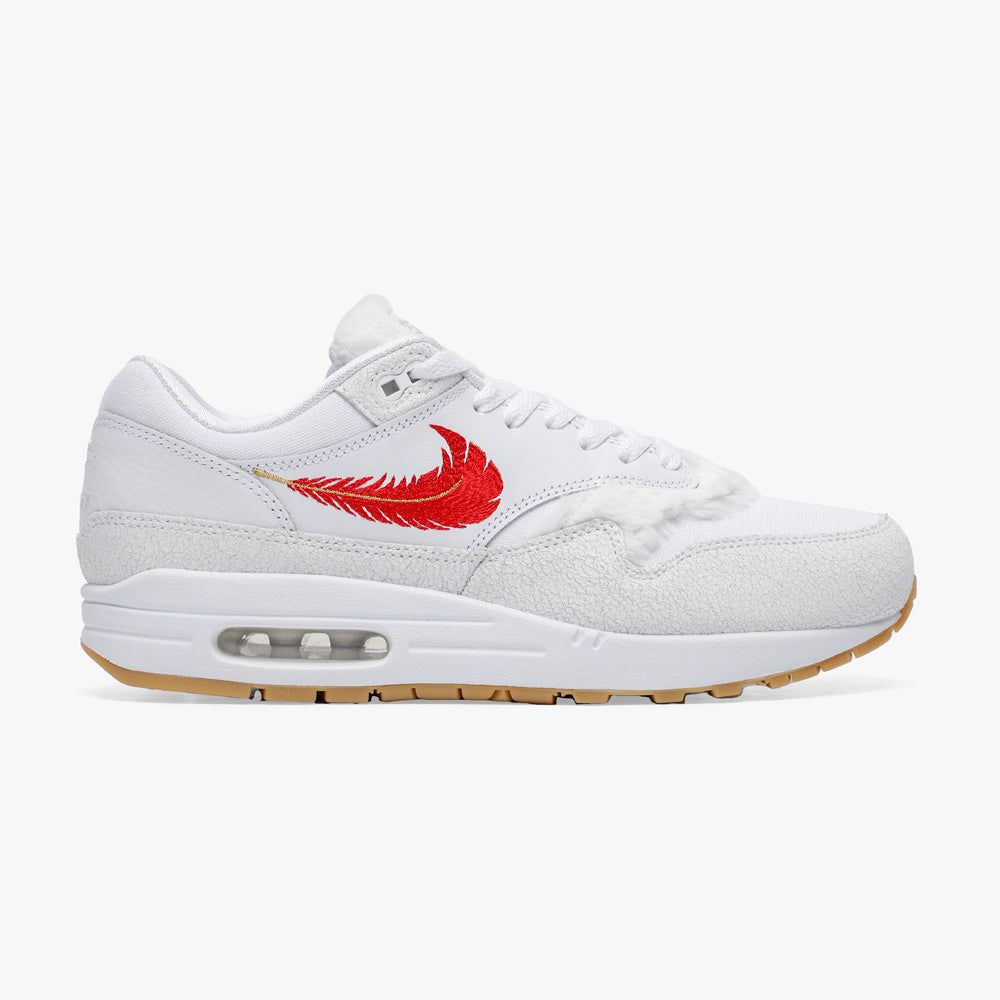Nike Air Max 1 PRM White / University Red sold by Livestock