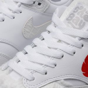 Nike Air Max 1 PRM White / University Red sold by Livestock