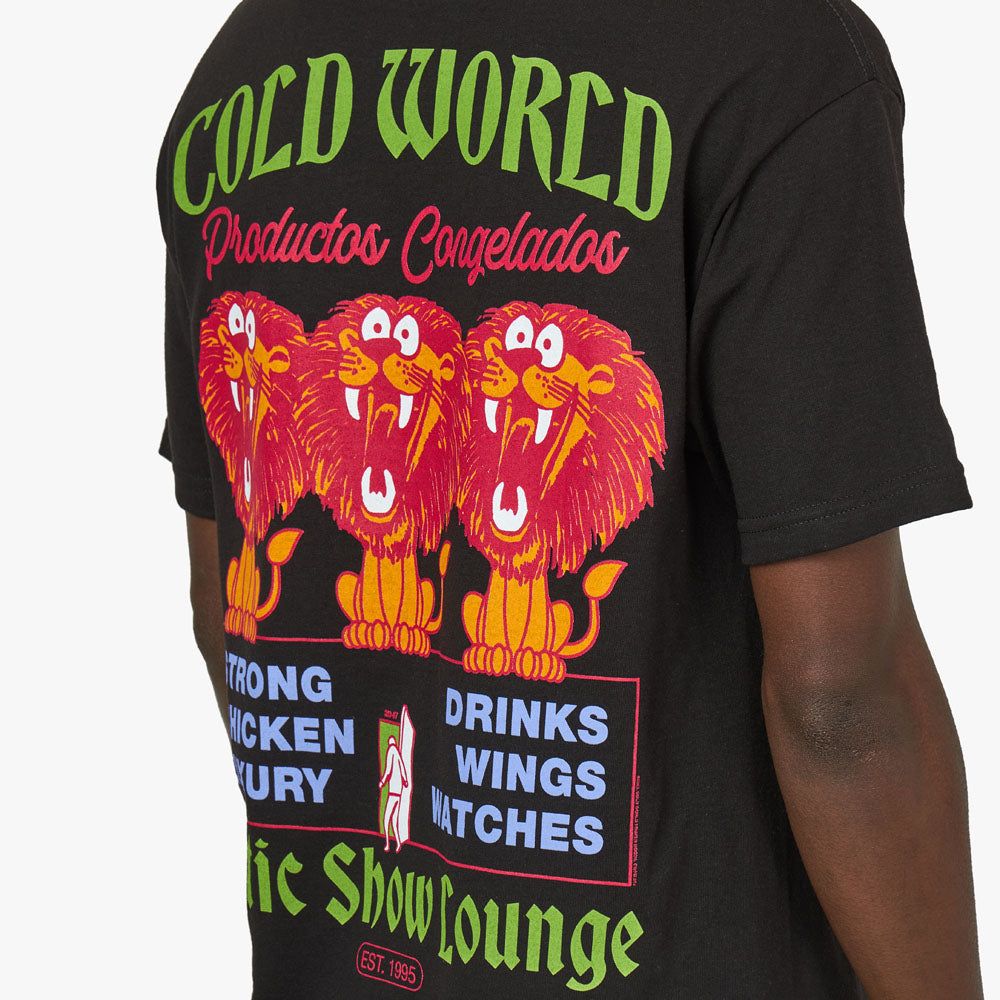 Cold World Frozen Goods Exotic Show Lounge T-shirt / Black sold by Livestock product image thumbnail 4