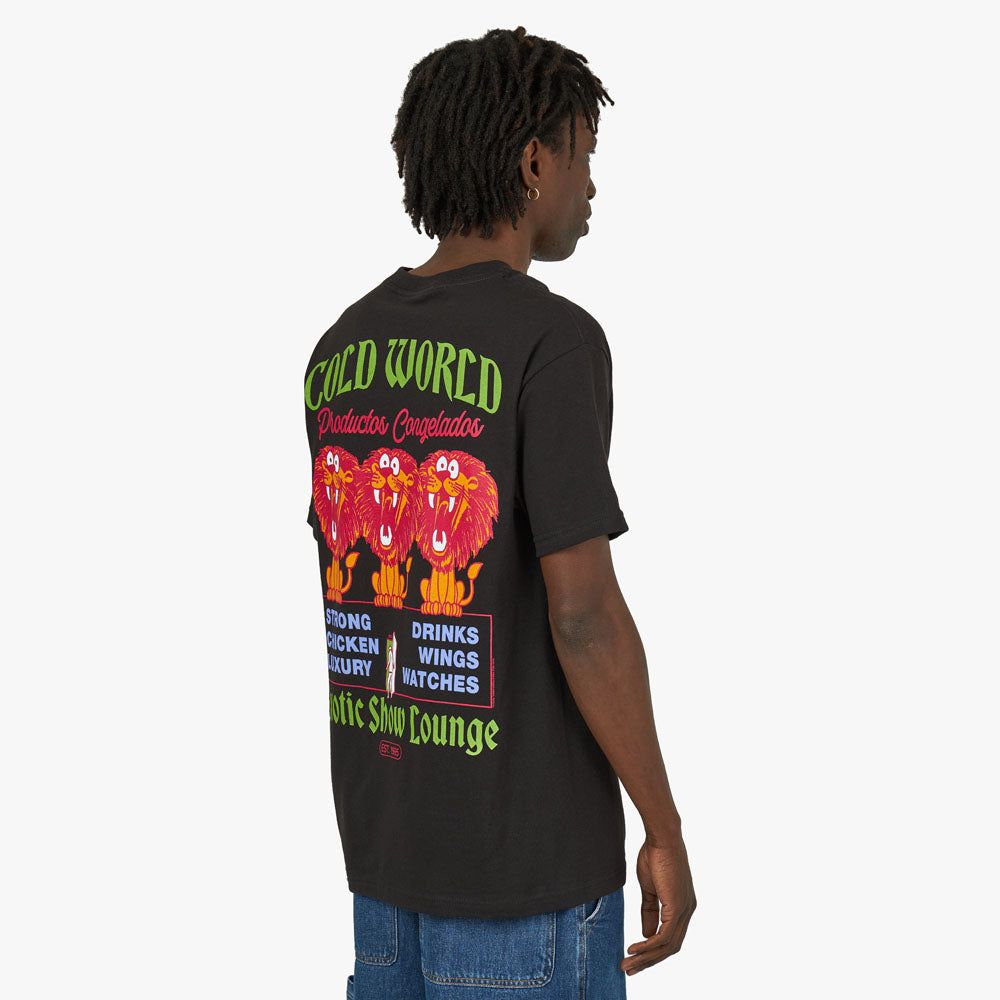 Cold World Frozen Goods Exotic Show Lounge T-shirt / Black sold by Livestock product image thumbnail 3