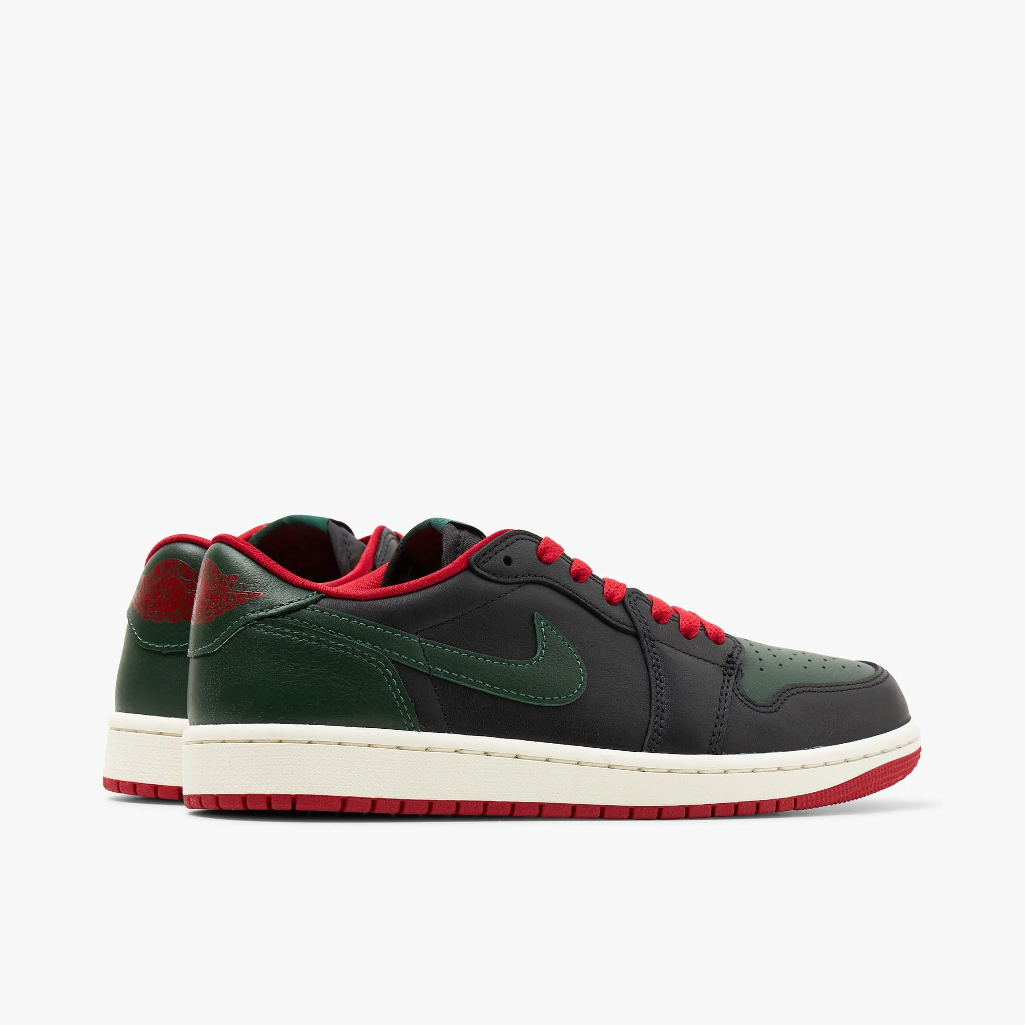 Jordan Womens' 1 Low OG Black / Gorge Green - Varsity Red sold by Livestock product image thumbnail 4