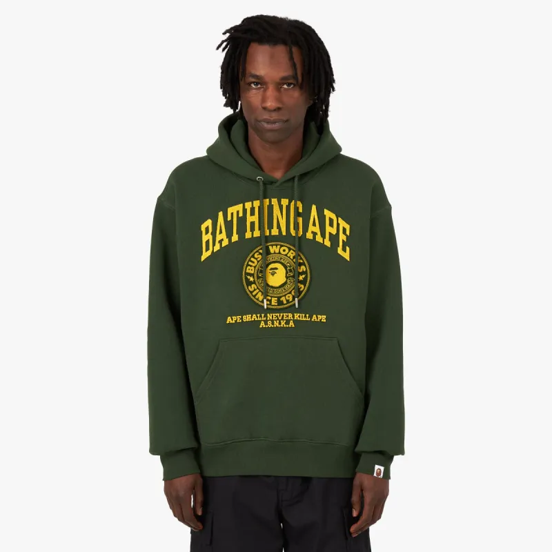 BAPE College Graphic Pullover Hoodie / Green sold by Livestock