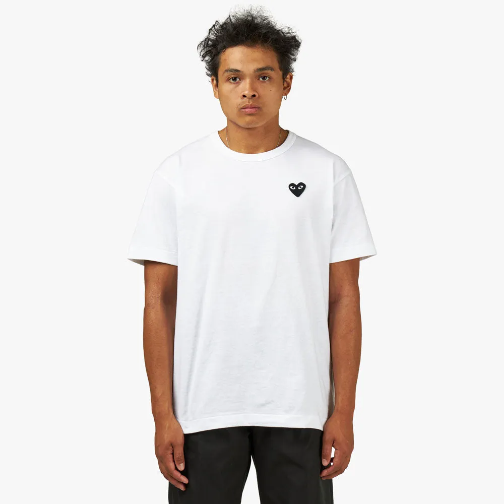 COMME des GARCONS PLAY Black Heart T-Shirt / White sold by Livestock