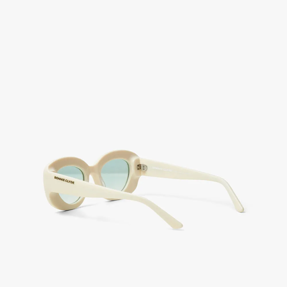 Bonnie Clyde Portal Sunglasses Off White / Green sold by Livestock product image thumbnail 3