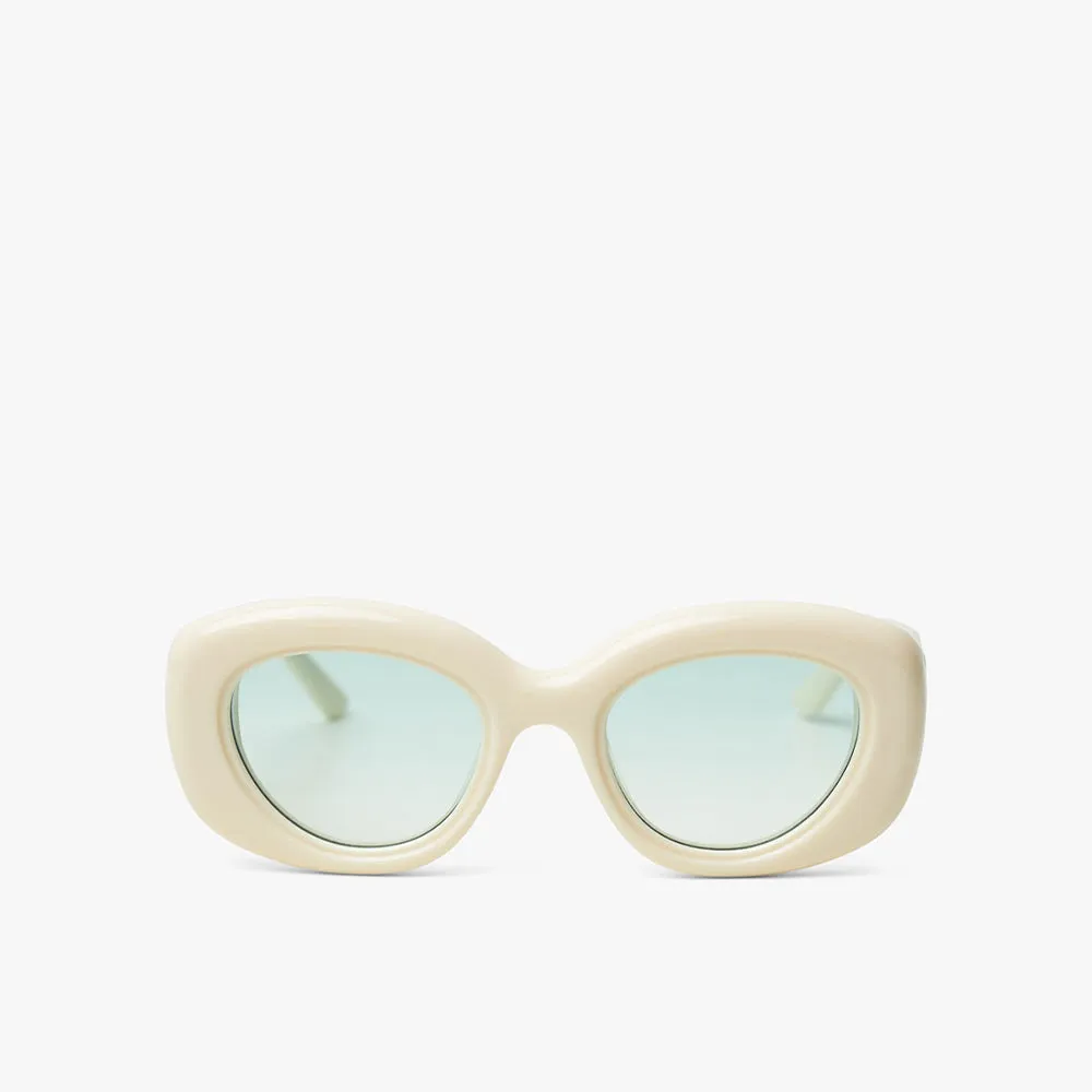 Bonnie Clyde Portal Sunglasses Off White / Green sold by Livestock
