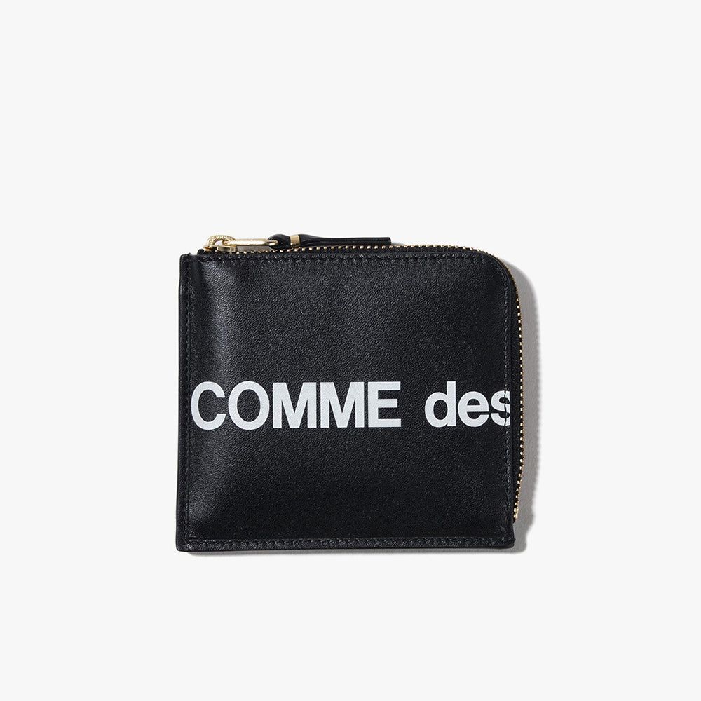 COMME des GARÇONS WALLET Huge Logo Half Zip Wallet / Black sold by Livestock product image thumbnail 3