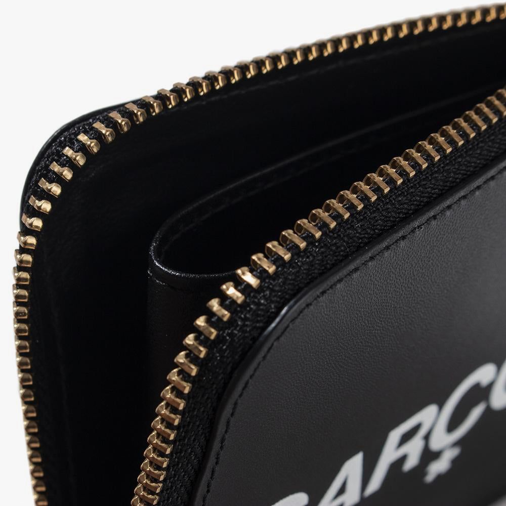 COMME des GARÇONS WALLET Huge Logo Half Zip Wallet / Black sold by Livestock product image thumbnail 4