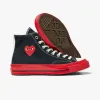 Converse x COMME des GARÇONS PLAY Chuck Taylor Hi Black / Red Sole sold by Livestock
