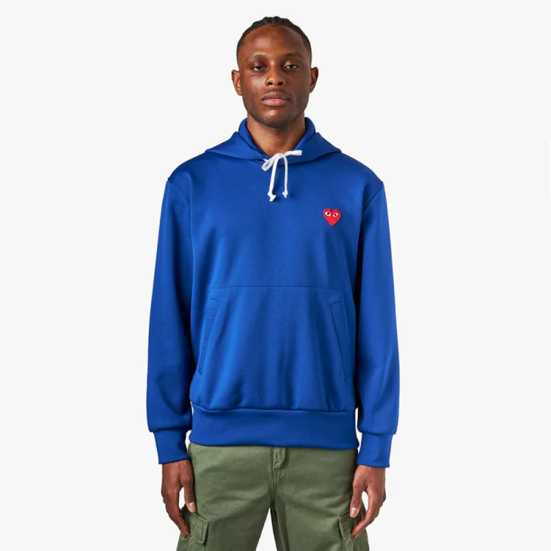 COMME des GAR�ONS PLAY Red Heart Pullover Hoodie / Navy made by Livestock