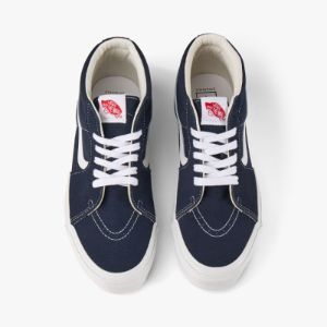 Vans Vault OG Sk8-Mid LX Suede / Canvas Navy - White sold by Livestock