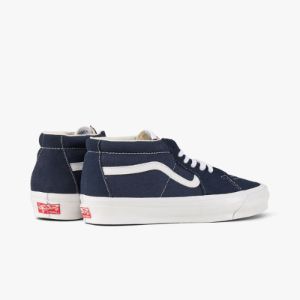 Vans Vault OG Sk8-Mid LX Suede / Canvas Navy - White sold by Livestock