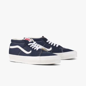 Vans Vault OG Sk8-Mid LX Suede / Canvas Navy - White sold by Livestock