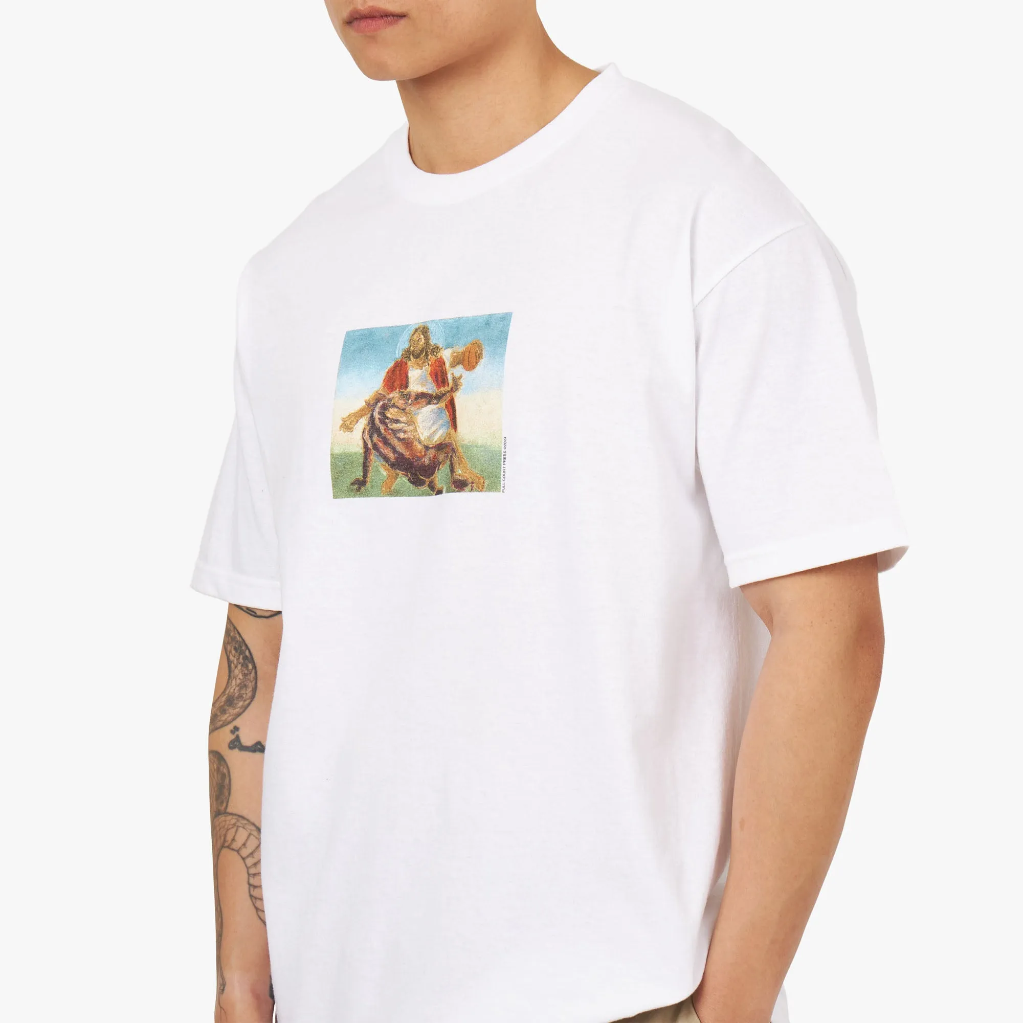Full Court Press Crossover T-Shirt / White sold by Livestock product image thumbnail 4