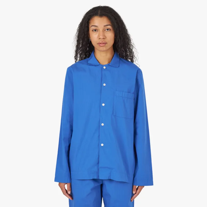 Tekla Poplin Long Sleeve Shirt / Royal Blue made by Tekla Fabrics