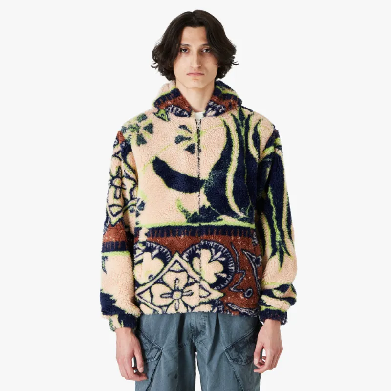 thisisneverthat Batik Faux Fur Jacket / Beige sold by Livestock