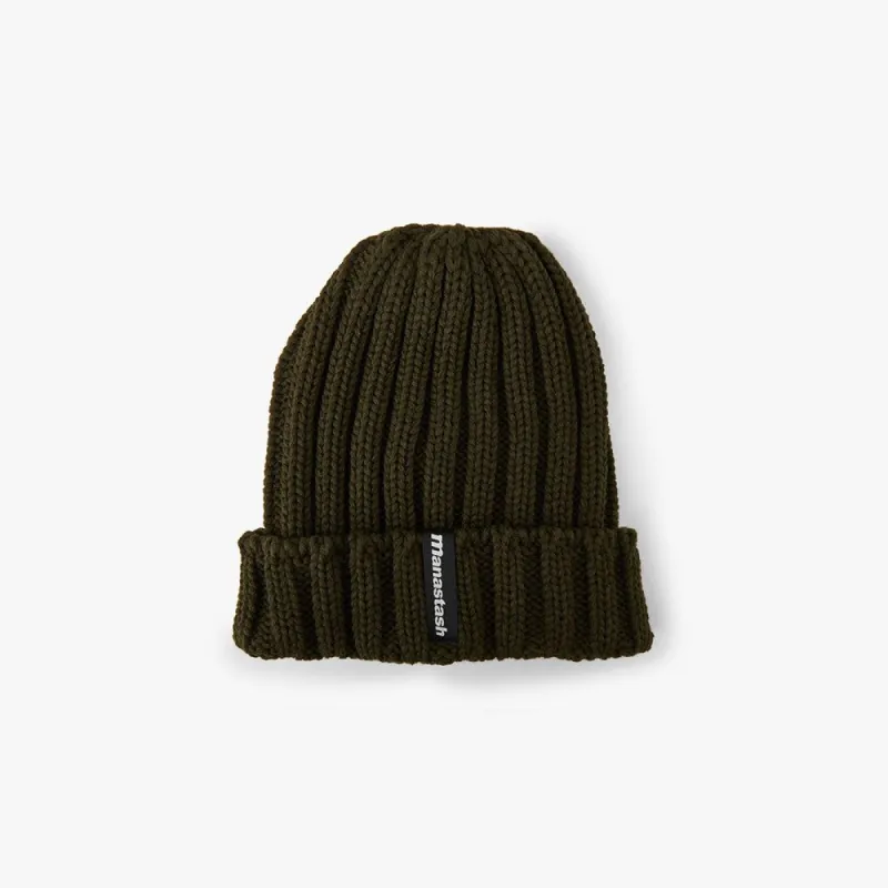 Manastash 90's Logo Beanie II / Dark Olive made by Livestock