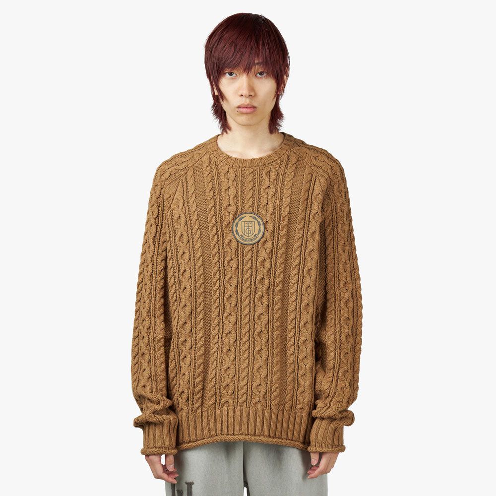 Honor The Gift HTG Cable Knit Jumper / Tan sold by Livestock