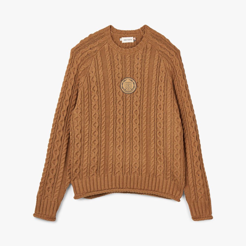 Honor The Gift HTG Cable Knit Jumper / Tan sold by Livestock product image thumbnail 4