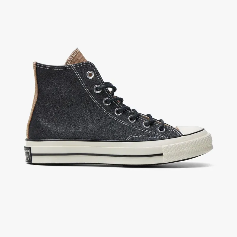 Converse Women's Chuck 70 Glitter Hi Black / Gold - Egret sold by Livestock